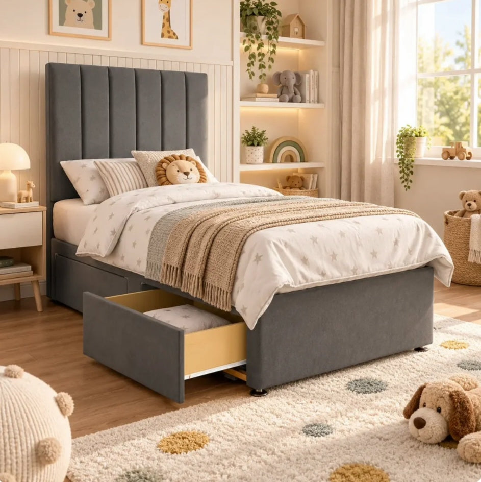 CosyCloud Kids Bed with Storage